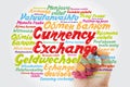 Currency Exchange word cloud in different languages with marker, business concept background Royalty Free Stock Photo