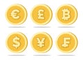 Currency gold coins Royalty Free Stock Photo
