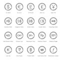 currency icons. Vector illustration decorative design
