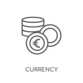 Currency linear icon. Modern outline Currency logo concept on wh