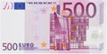 Front View Of A 500 Euros Bill