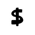 Currency money finance dollar usd sign icon. Vector illustration hand drawn cartoon doodle Royalty Free Stock Photo