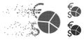 Currency Pie Chart Destructed Pixel Halftone Icon