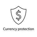 currency protecton icon. Element of web icon with name for mobile concept and web apps. Detailed currency protecton icon can be Royalty Free Stock Photo