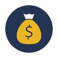 Currency sack, dollar sack Vector Icon which can easily modify