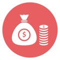Currency sack Isolated Vector Icon which can easily modify