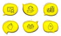 Currency, Sale tags and Hot water icons set. Employee hand sign. Euro and usd, Discount labels, Aqua drop. Vector