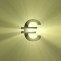 Currency sign Euro light flare
