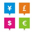 Currency square pointers Royalty Free Stock Photo