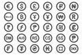 Currency symbol icons