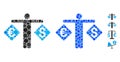 Currency Trader Mosaic Icon of Round Dots