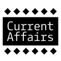 CURRENT AFFAIRS stamp on white background