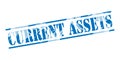 Current assets blue stamp Royalty Free Stock Photo