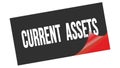 CURRENT ASSETS text on black red sticker stamp