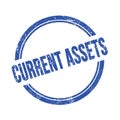 CURRENT ASSETS text written on blue grungy round stamp Royalty Free Stock Photo