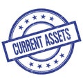 CURRENT ASSETS text written on blue vintage round stamp Royalty Free Stock Photo