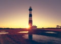 Bodie Island Lighthouse is located at the northern end of Cape Hatteras National Seashore, North Carolina , USA. Royalty Free Stock Photo