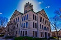 Historic Christian County Courthouse IL corner view Royalty Free Stock Photo