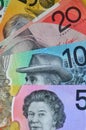 Vertical Australian Dollas Currency Notes