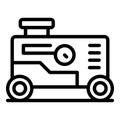 Current generator icon outline vector. Power engine Royalty Free Stock Photo