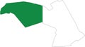 Flag map of the Koekelberg municipality of Brussels, Belgium Royalty Free Stock Photo