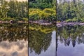 Current River reflections near Thunder Bay, ON, Canada Royalty Free Stock Photo