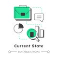 Current state modern linear concept icon Royalty Free Stock Photo