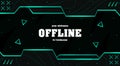 Currently offline twitch overlay cute background 16:9 for stream. Offline modetn cute background with lines. Screensaver for offli