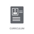 Curriculum icon. Trendy Curriculum logo concept on white backgro
