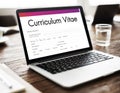 Curriculum Vitae Biography Form Concept