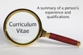 Curriculum Vitae Concept Royalty Free Stock Photo