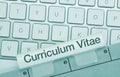 Curriculum Vitae - Inscription on Blue Keyboard Key Royalty Free Stock Photo