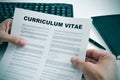 Curriculum vitae Royalty Free Stock Photo