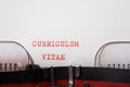 Curriculum vitae text Royalty Free Stock Photo