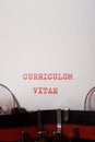 Curriculum vitae text Royalty Free Stock Photo