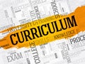 CURRICULUM word cloud collage Royalty Free Stock Photo