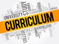 CURRICULUM word cloud collage Royalty Free Stock Photo