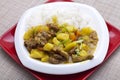 Curry beef and vegetable