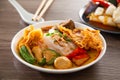 Curry Chee Cheong Fun or Rice Noodle Royalty Free Stock Photo