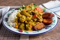 Curry chicken plate