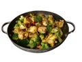 Curry chicken stirfry isolated Royalty Free Stock Photo