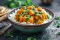 Curry dish with cauliflower-butternut pumpkin Royalty Free Stock Photo