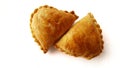 Curry Puff with Bean Paste on white background. Royalty Free Stock Photo