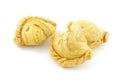 Curry puff isolated on white background Royalty Free Stock Photo