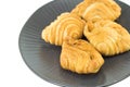 Curry puffs in black plate Royalty Free Stock Photo
