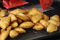 Curry puffs for sale. It is one of the traditional cakes in Malaysia.