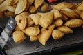 Curry puffs for sale. It is one of the traditional cakes in Malaysia.