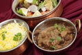 Curry and salad in bowls