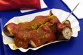 Curry Sausage, Currywurst Royalty Free Stock Photo