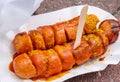 Currywurst fast food snack Germany Royalty Free Stock Photo